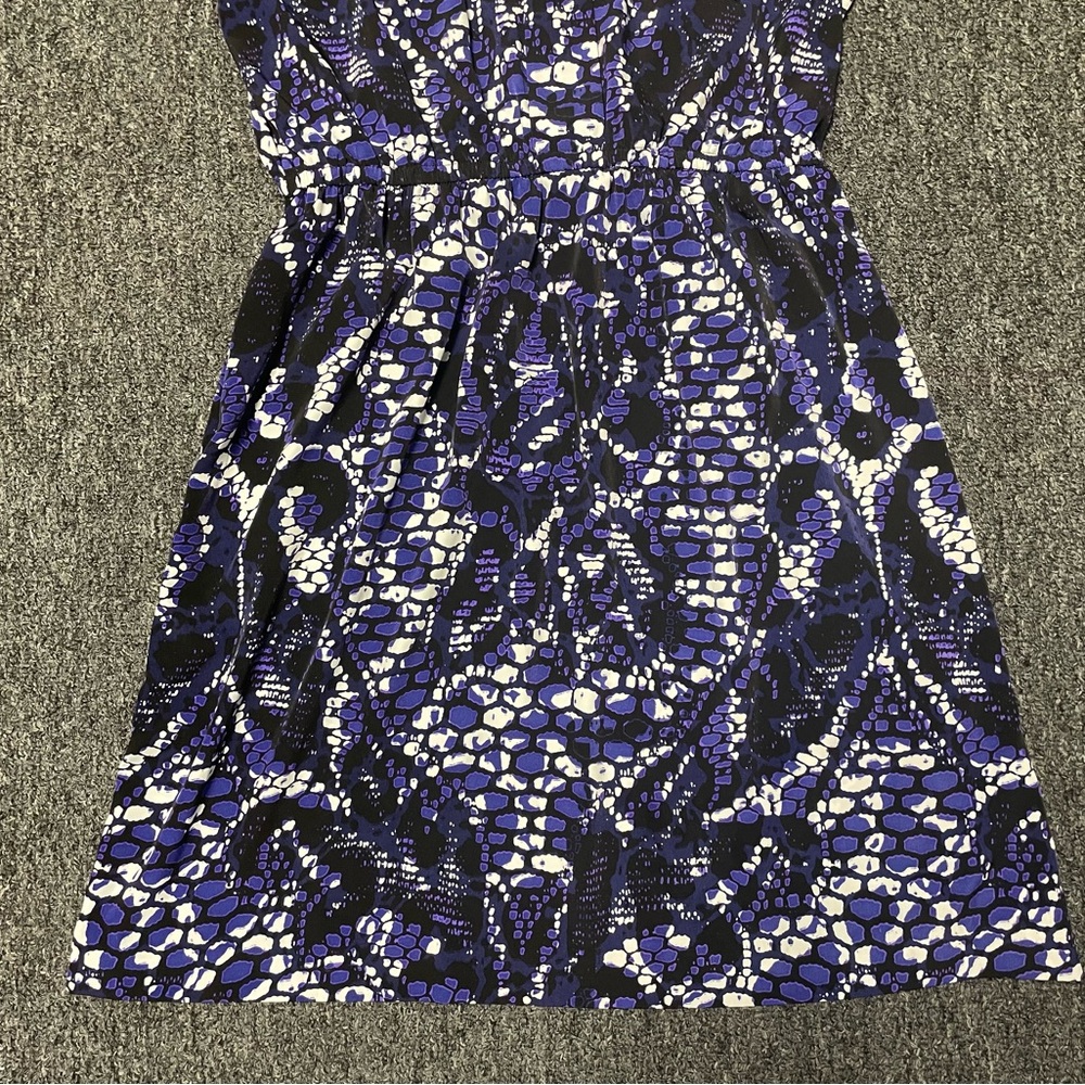 Alfani Purple & Black Sleeveless Button Down Collared Dress Size 12 - Picture 8 of 9